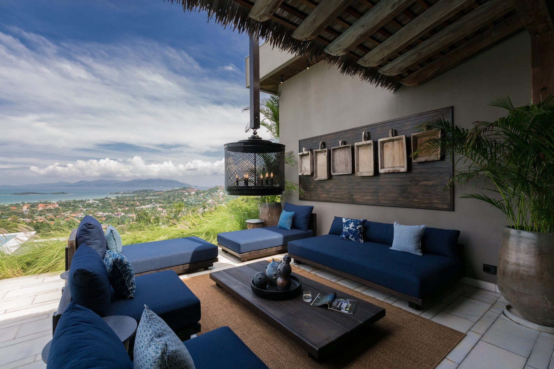 Panoramic view of the Gulf of Thailand from Villa Kram, Koh Samui